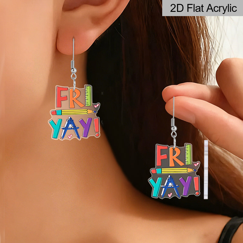 Body Jewelry Flat Back - Back-to-school Season Teacher's Day Pencil Earrings