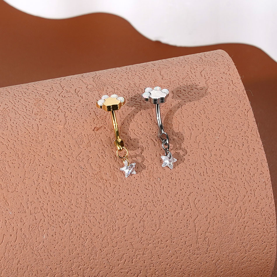 Belly Bar Titanium - 1pc Titanium Cat Paw Eyebrow Piercing