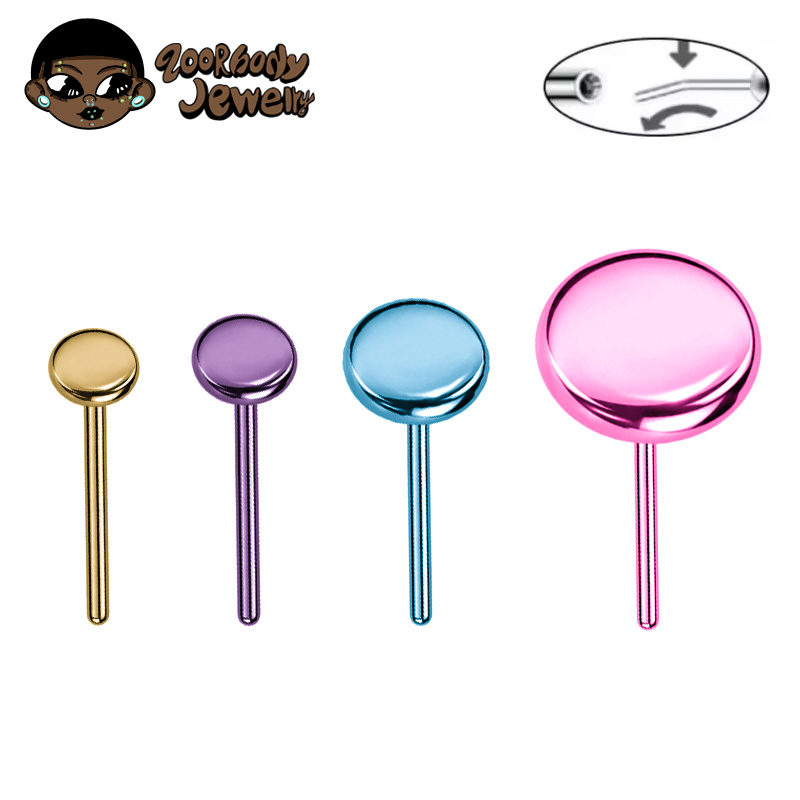 Zoor Body Jewelry - 10pcs ASTM F136 Titanium Push Pin