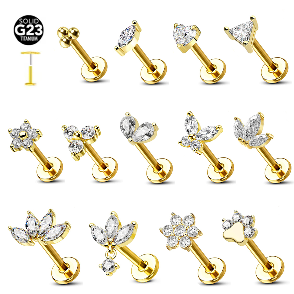 Zoor Body Jewelry - ASTM F136 G23 Titanium Flower Threadless