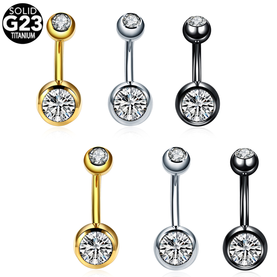 Belly Bar Titanium - 1PC Titanium Piercings 14G Navel Belly