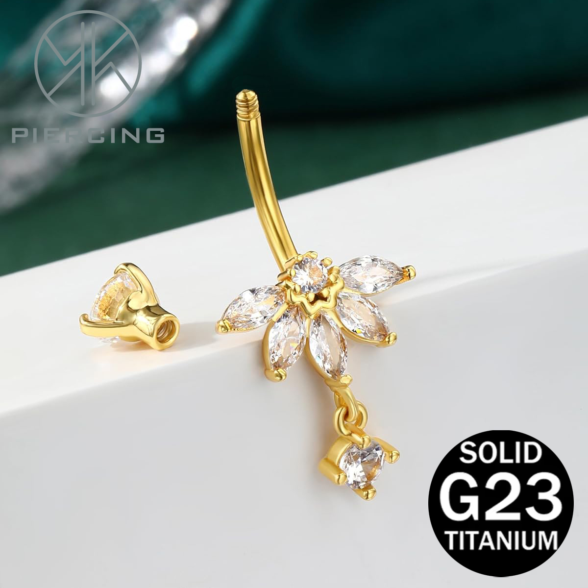 Lotus-design CZ Belly Button R – Belly Bar Titanium recenzja i cena