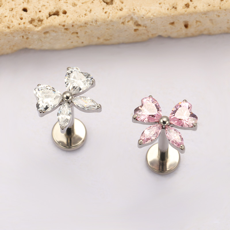 ASTM F136 TItanium Heart CZ Bo – Zoor Body Jewelry recenzja i cena