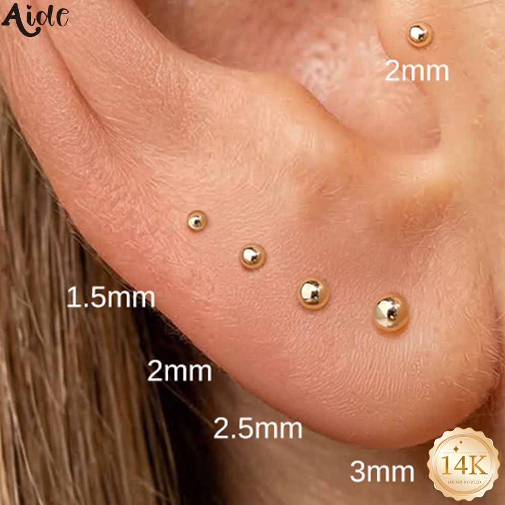 Aide 14K Solid Gold Smooth Bal – Body Jewelry Hypoallergenic recenzja i cena
