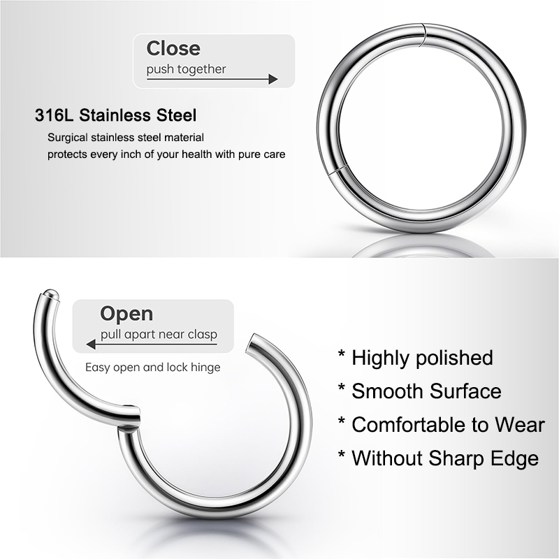 16G 316L Surgical Steel Hinged – Body Jewelry Septum recenzja i cena