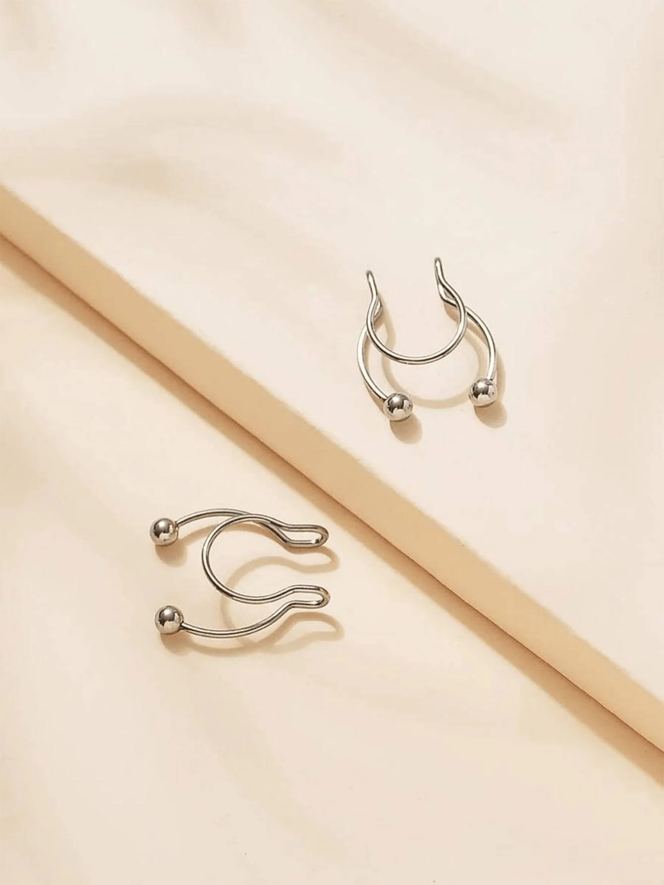 2pcs Stainless Steel Clip-On N – Body Jewelry Septum recenzja i cena