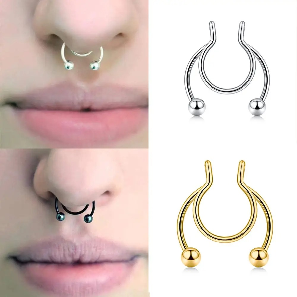 2pcs Stainless Steel Fake Sept – Body Jewelry Septum recenzja i cena