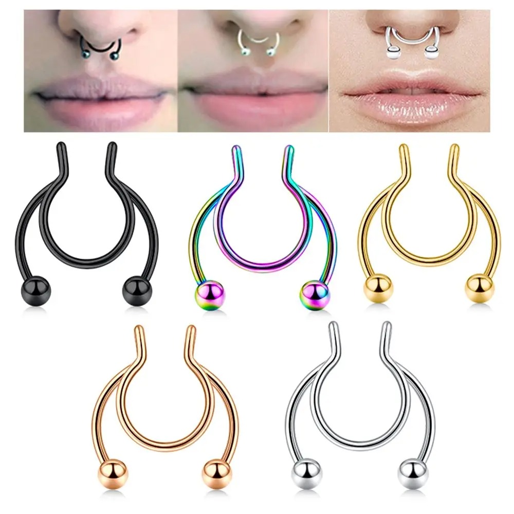2pcs Stainless Steel Fake Sept – Body Jewelry Septum recenzja i cena