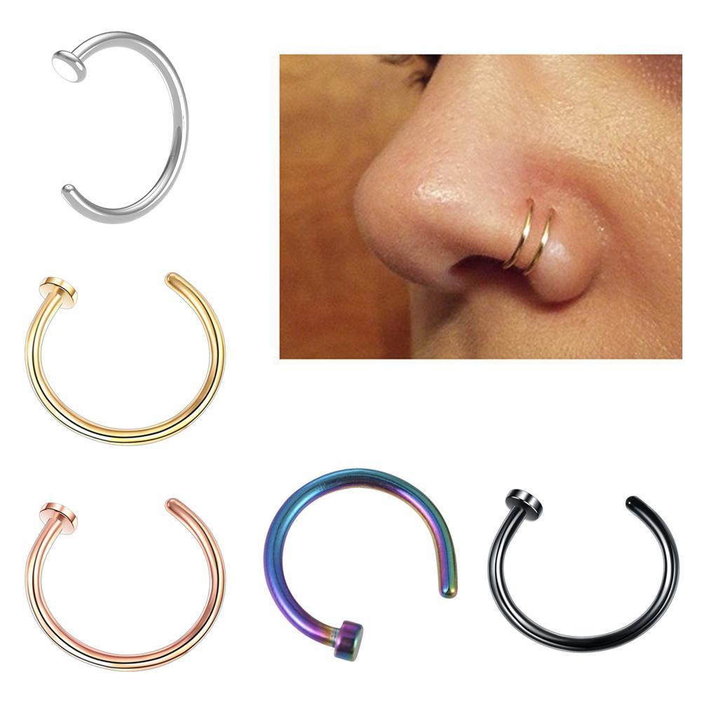 1PCS Fake Piercing Nose Hoop S – Body Jewelry Septum recenzja i cena