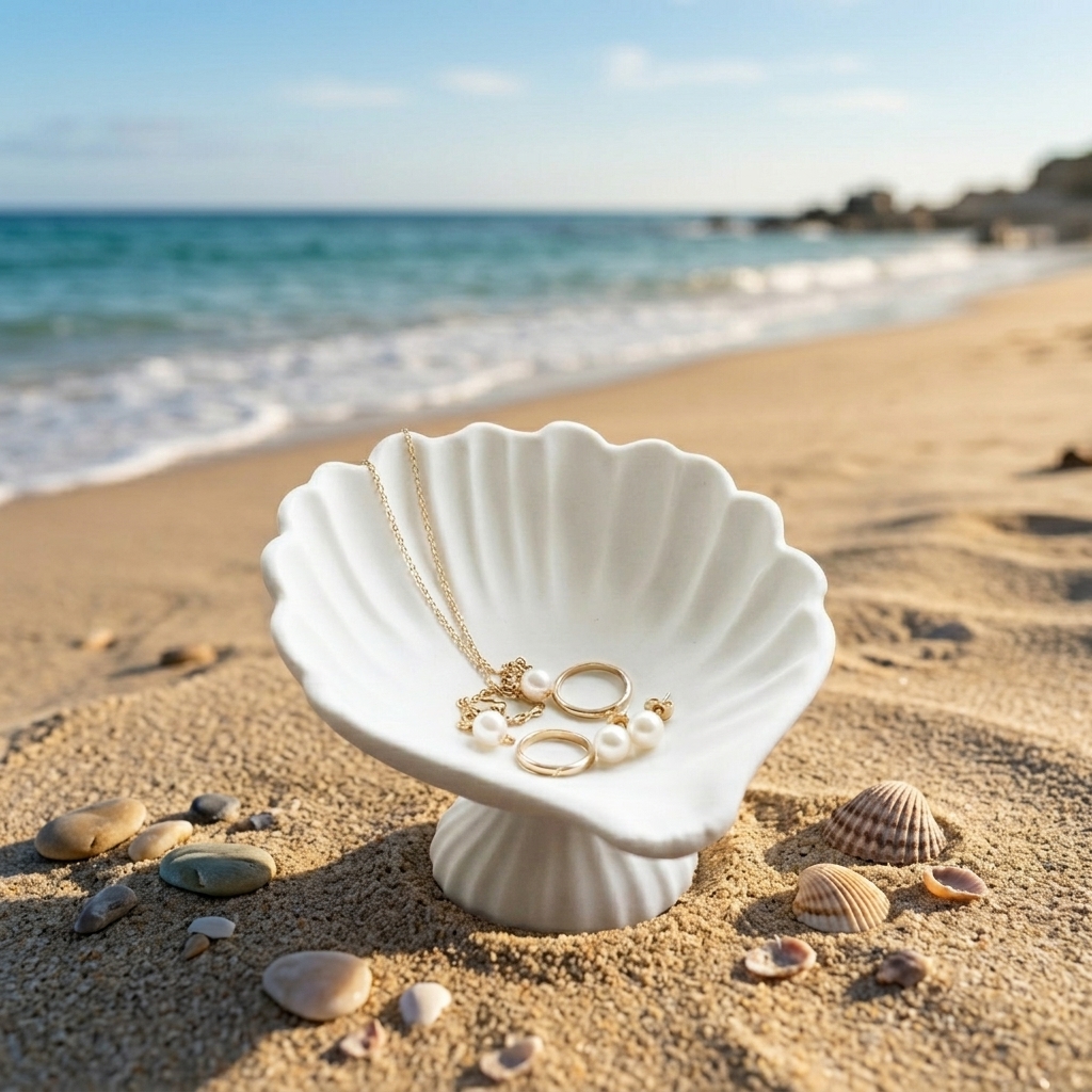 Seashell Jewelry Dish Trinket  – Body Jewelry Beach recenzja i cena