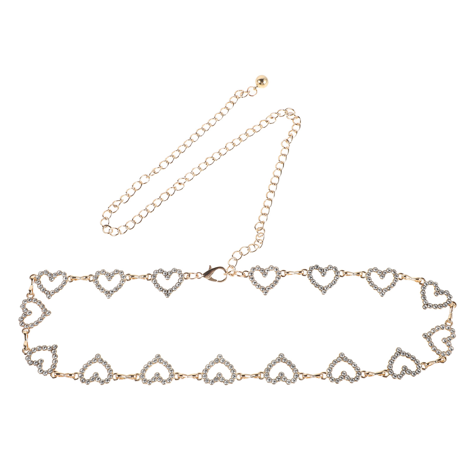 Women Heart Rhinestone Waist C – Body Jewelry Beach recenzja i cena