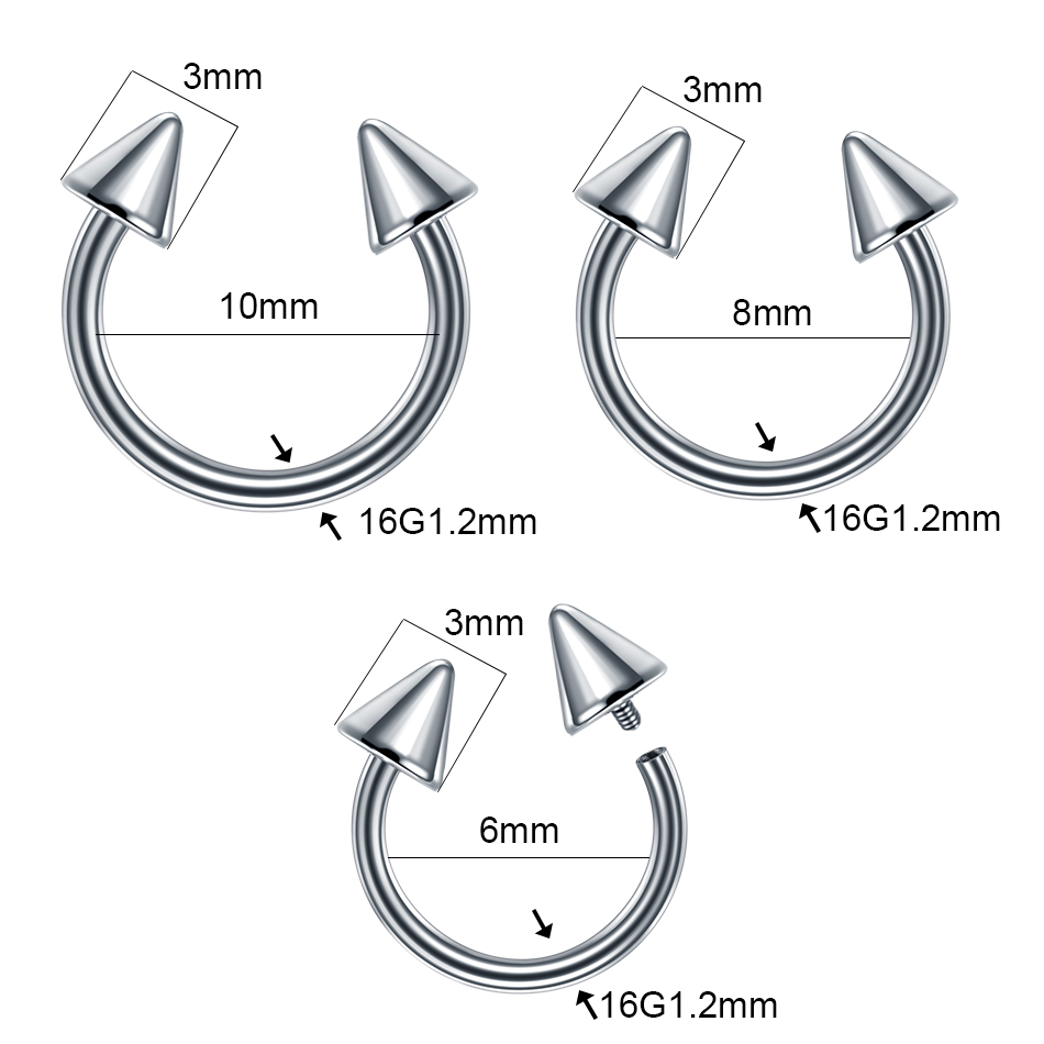 1PC Titanium 16G Septum Horses – Zoor Body Jewelry recenzja i cena