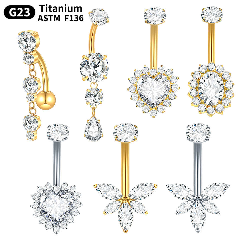 1PC Titanium Navel Piercing14G – Belly Bar Titanium recenzja i cena