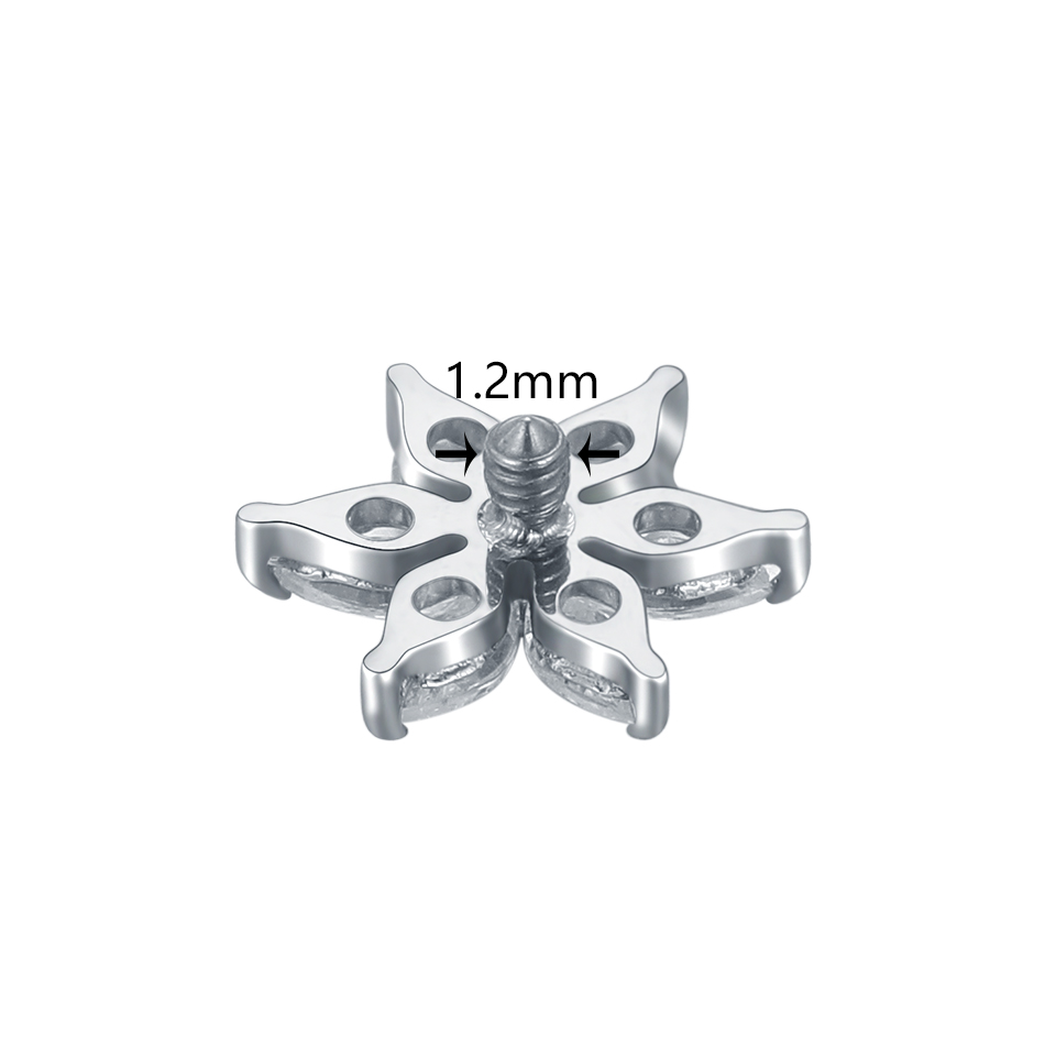 1/5PCS Titanium Crystal Flower – Belly Bar Titanium recenzja i cena