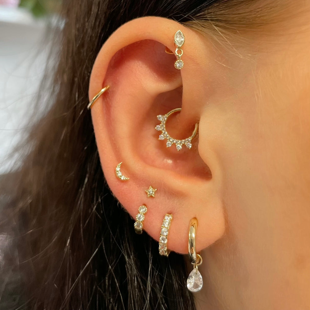 1PC Star Moon Lightning Zircon – Body Jewelry Flat Back recenzja i cena