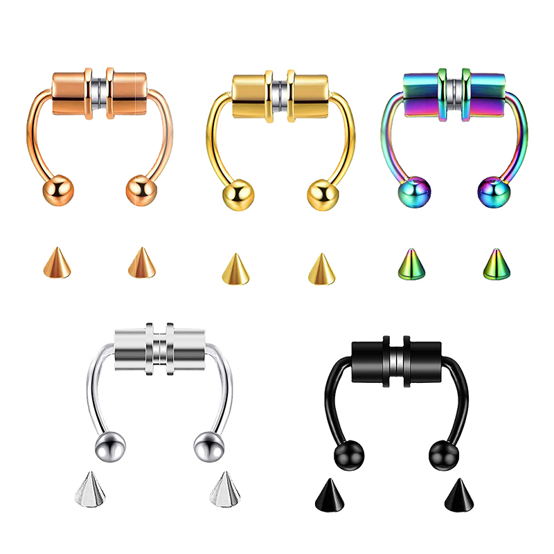 Women Fake Piercing Nose Ring  – Body Jewelry Septum recenzja i cena