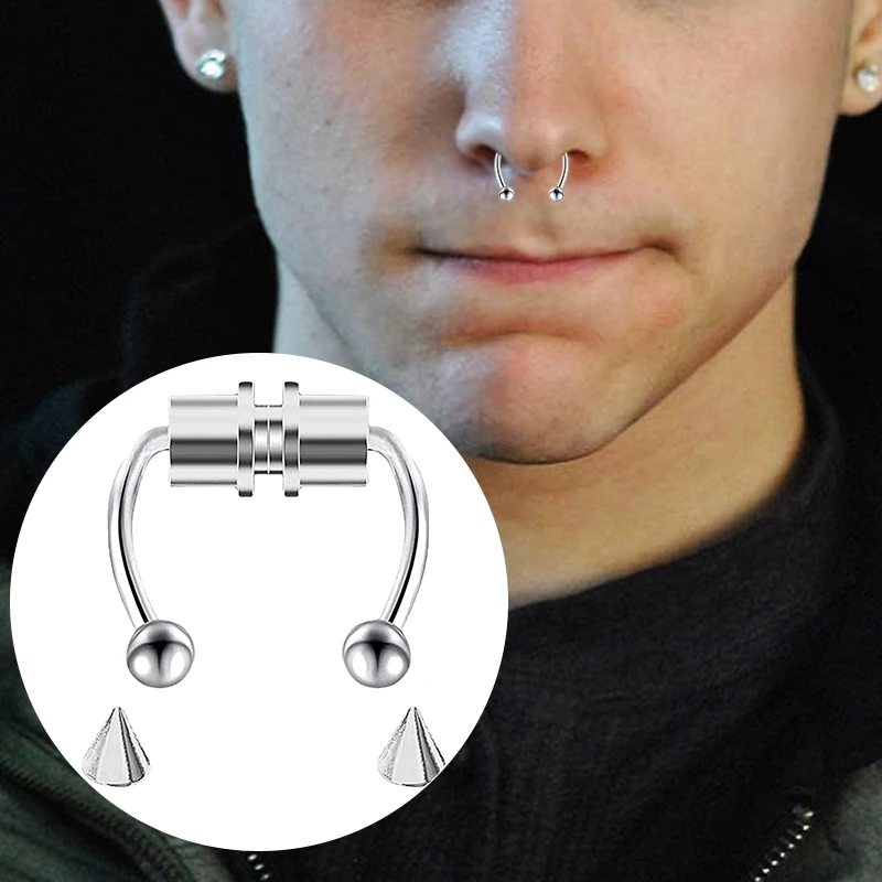 Women Fake Piercing Nose Ring  – Body Jewelry Septum recenzja i cena