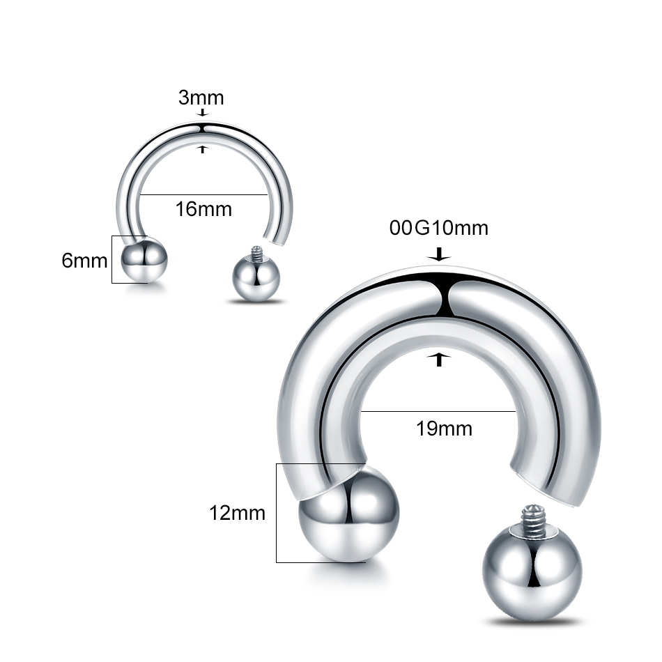 1Pc/lot Steel Big Large Size H – Zoor Body Jewelry recenzja i cena