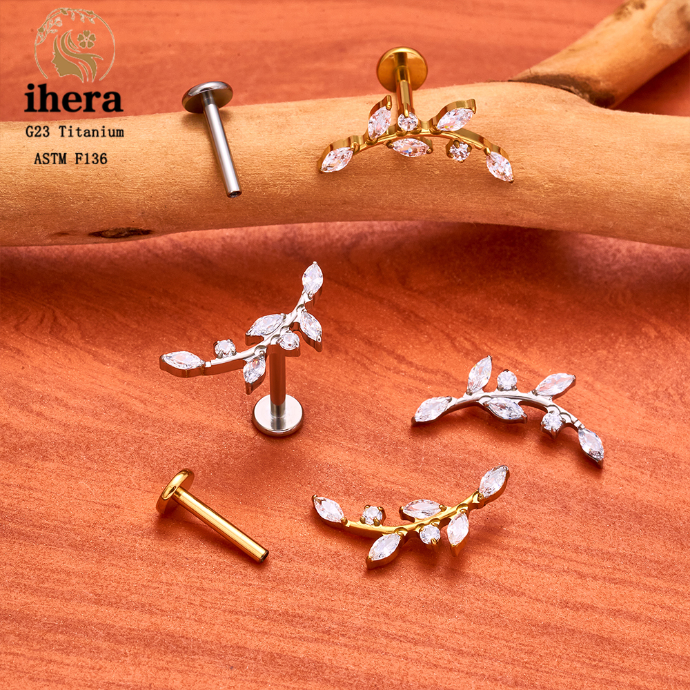 ASTM F136 Titanium 16G CZ Leaf – Zoor Body Jewelry recenzja i cena