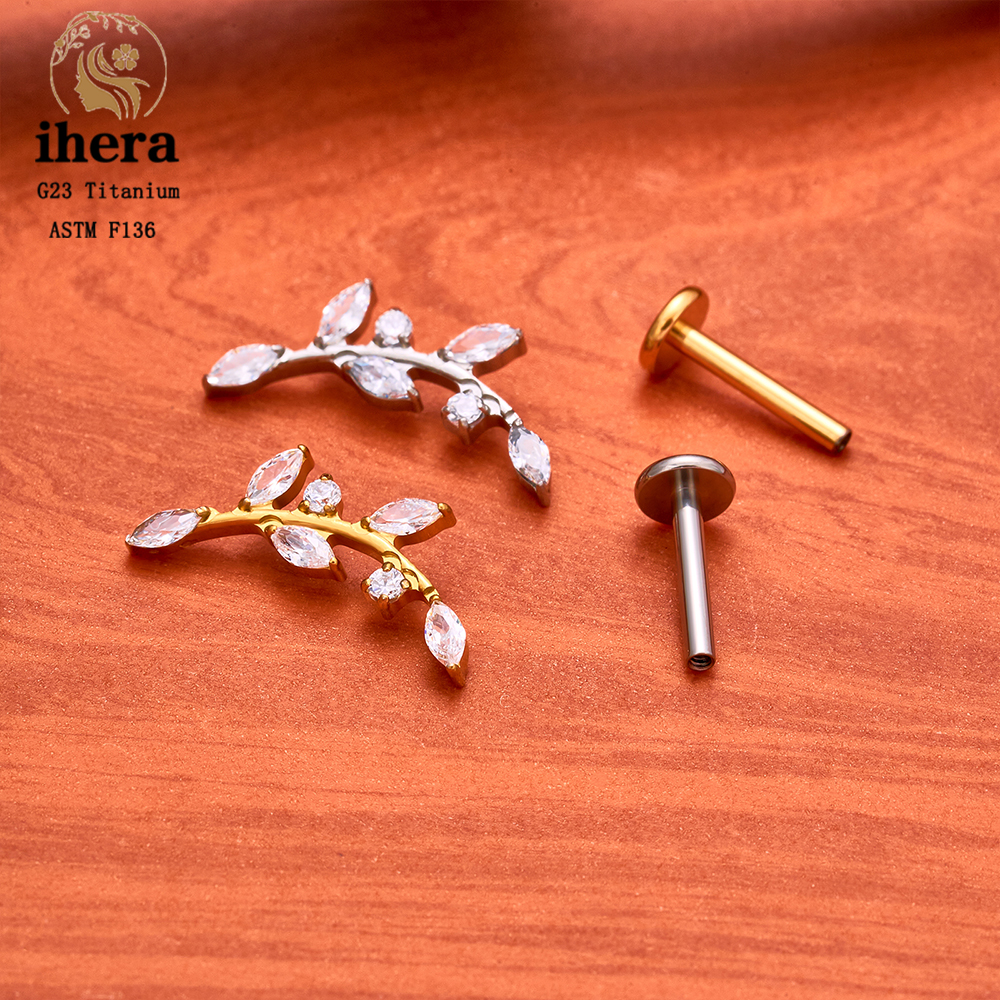 ASTM F136 Titanium 16G CZ Leaf – Zoor Body Jewelry recenzja i cena
