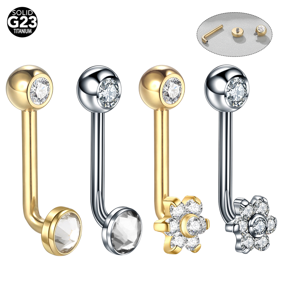 10pcs/lot Titanium Zircon Chri – Belly Bar Titanium recenzja i cena