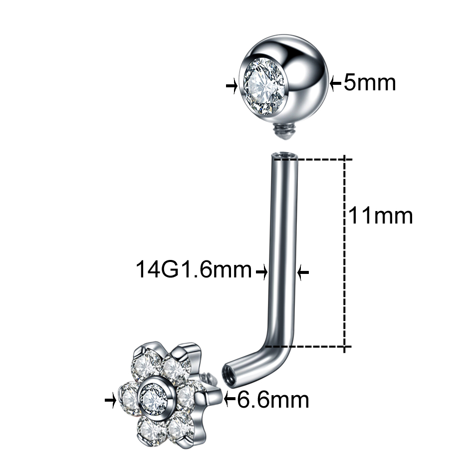 10pcs/lot Titanium Zircon Chri – Belly Bar Titanium recenzja i cena