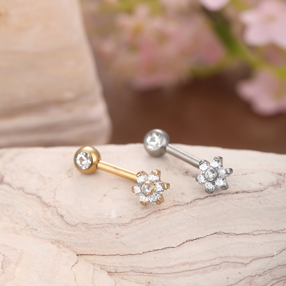 10pcs/lot Titanium Zircon Chri – Belly Bar Titanium recenzja i cena