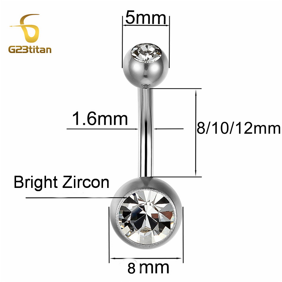 G23Titian 14G 8mm 10mm 12mm Su – Belly Bar Titanium recenzja i cena