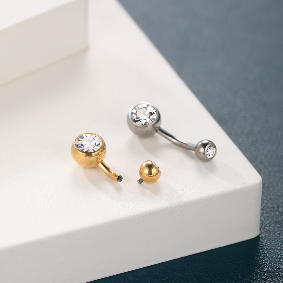 1PC G23 Titanium 14G Gold Colo – Belly Bar Titanium recenzja i cena