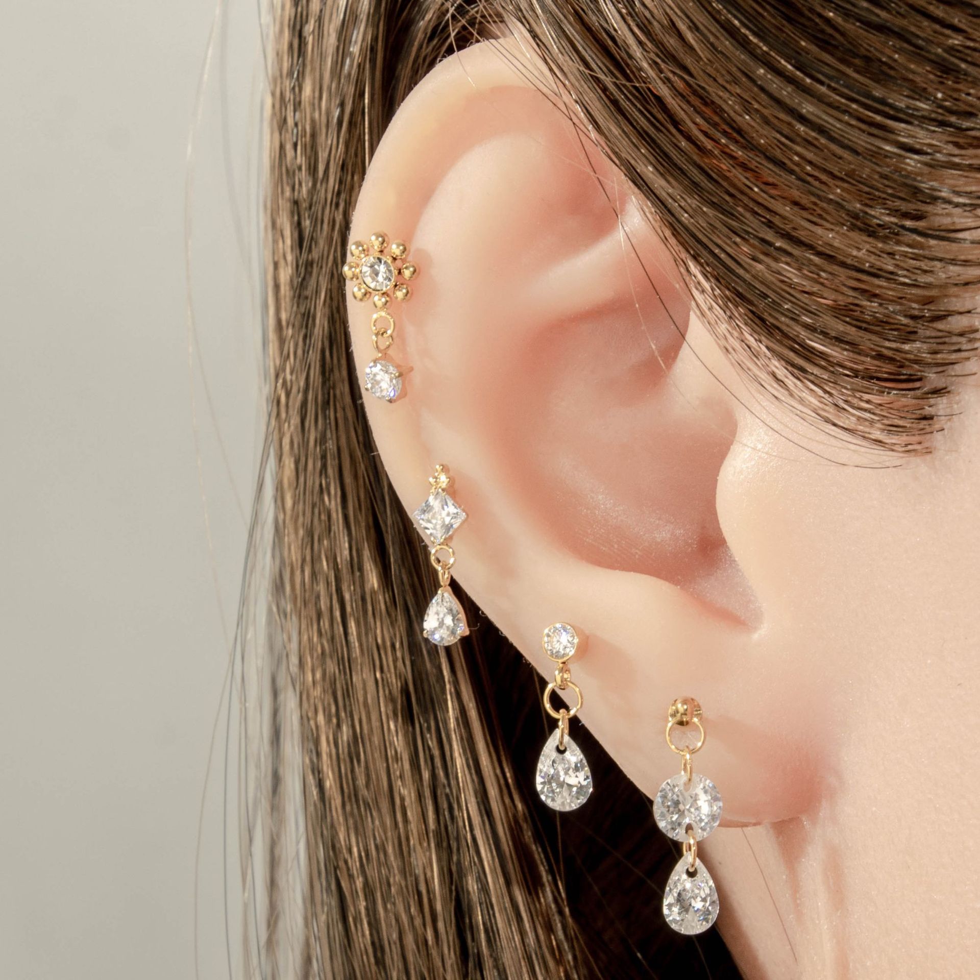 1PC G23 Titanium Stud Earrings – Body Jewelry Flat Back recenzja i cena