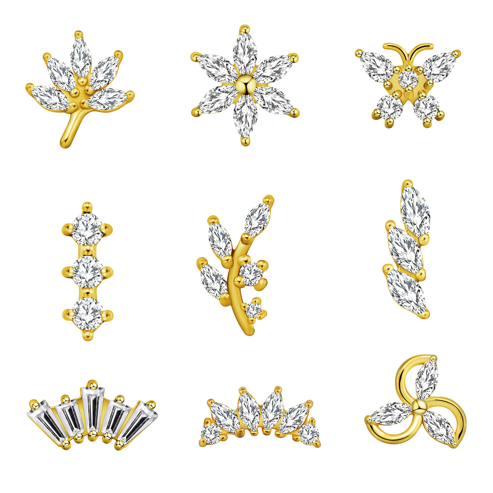 Maple Leaf Labret Piercing Sta – Body Jewelry Flat Back recenzja i cena