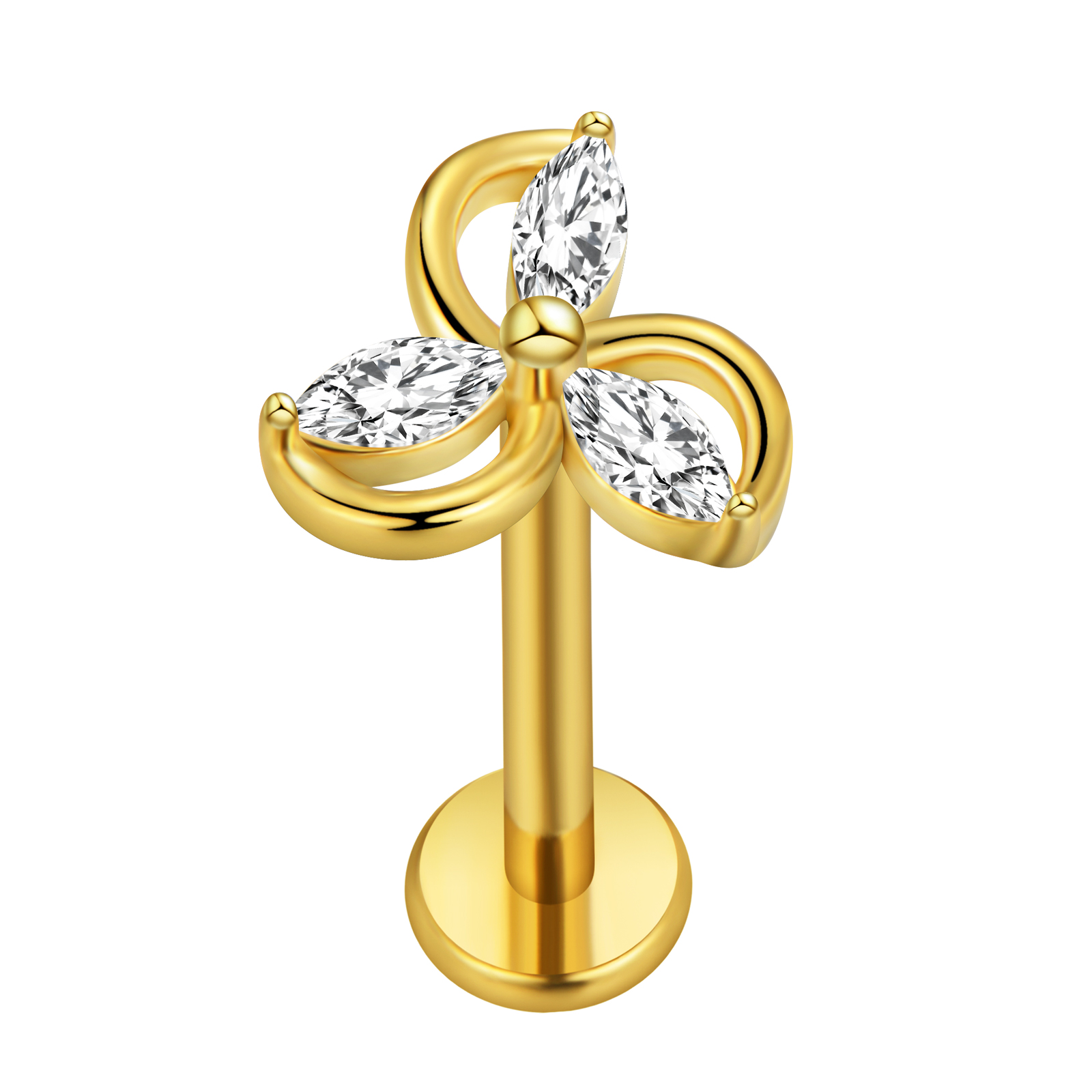 Maple Leaf Labret Piercing Sta – Body Jewelry Flat Back recenzja i cena