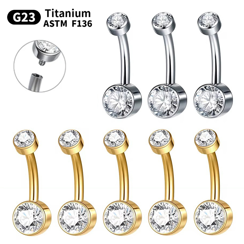 5/10Pcs Titanium Belly Button  – Belly Bar Titanium recenzja i cena