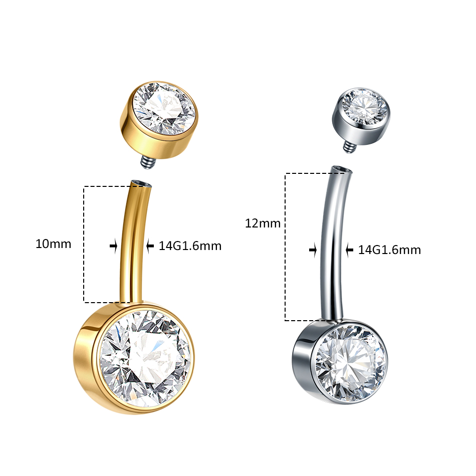 5/10Pcs Titanium Belly Button  – Belly Bar Titanium recenzja i cena
