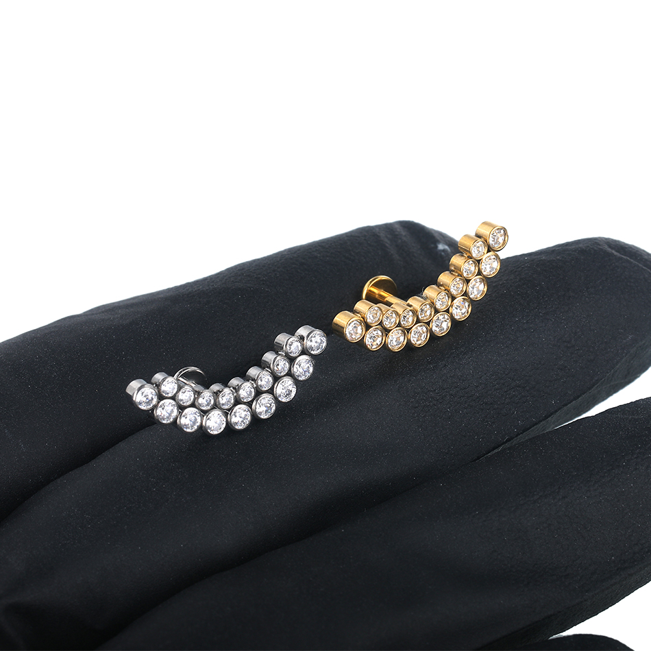 PVD Titanium PIERC Labret Stud – Zoor Body Jewelry recenzja i cena