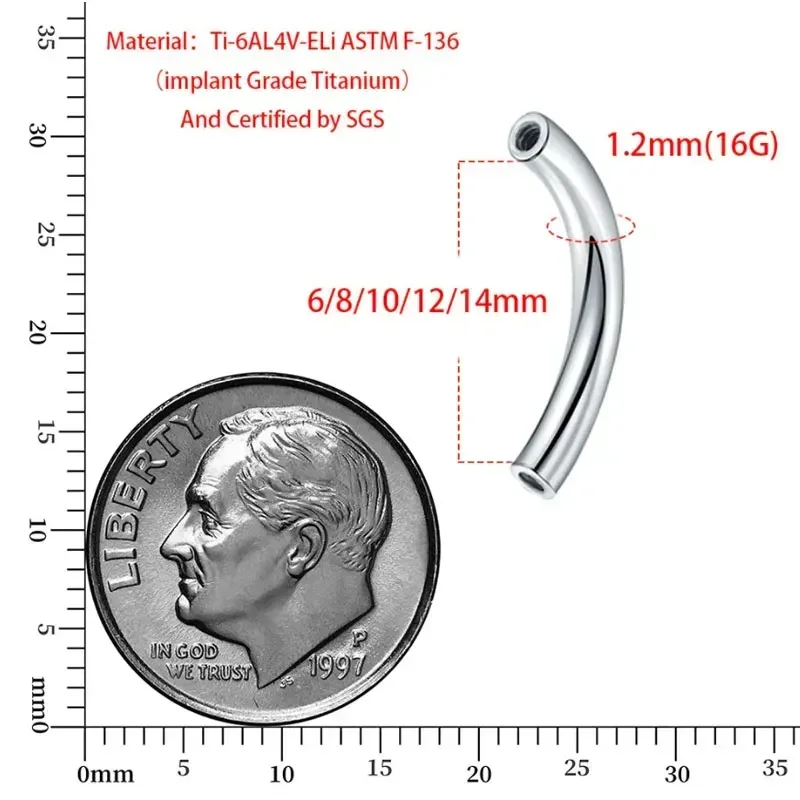 10 Pcs/Lot ASTM F136 Titanium  – Zoor Body Jewelry recenzja i cena