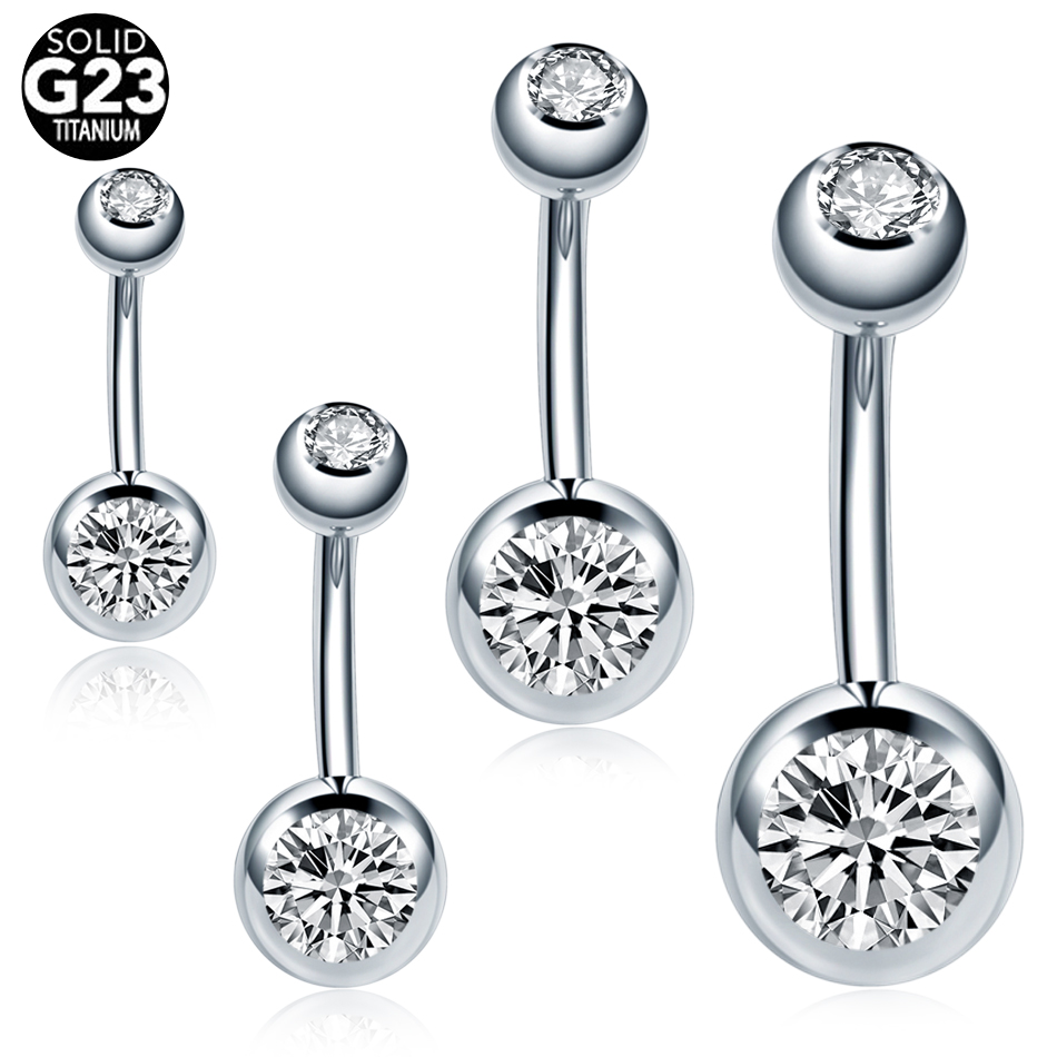 10Pcs /Lot 14G Titanium Navel  – Belly Bar Titanium recenzja i cena