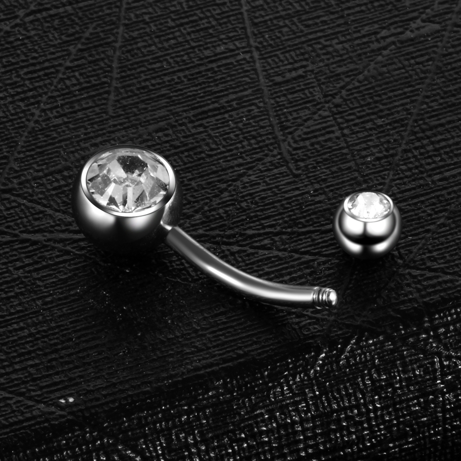 10Pcs /Lot 14G Titanium Navel  – Belly Bar Titanium recenzja i cena