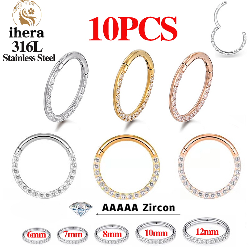 1/10PCS Stainless Steel Nose R – Body Jewelry Septum recenzja i cena
