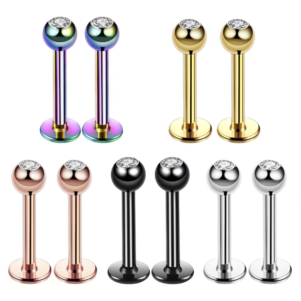 16G Surgical Steel Ball Top CZ – Body Jewelry Septum recenzja i cena