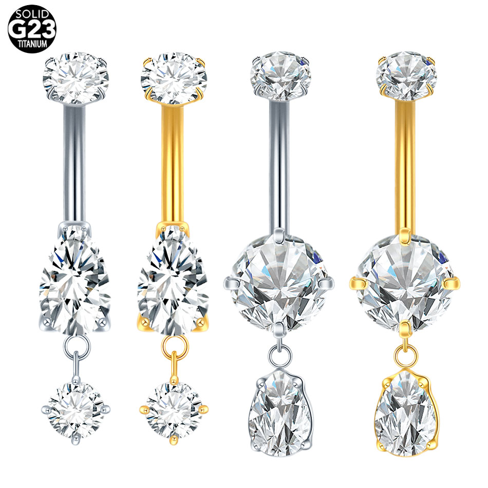 1/5PCS Titanium Crystal Zircon – Belly Bar Titanium recenzja i cena