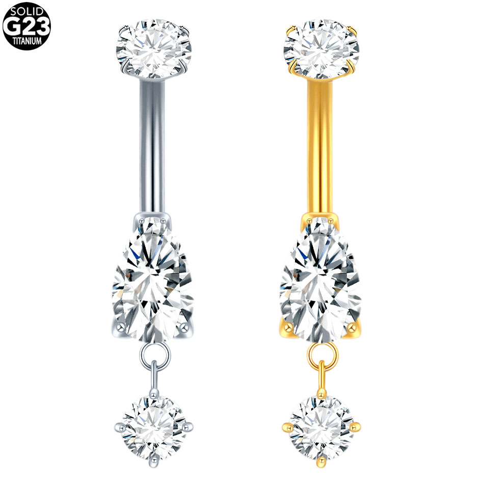 1/5PCS Titanium Crystal Zircon – Belly Bar Titanium recenzja i cena