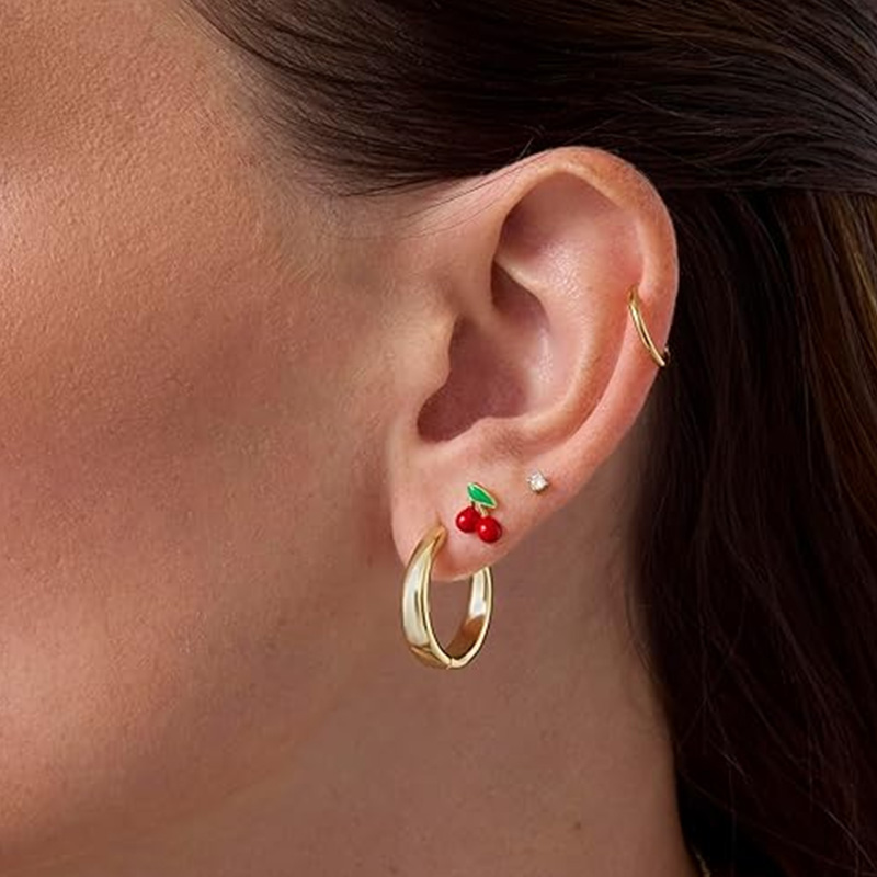 2pcs Cartilage Earrings Stud f – Body Jewelry Flat Back recenzja i cena