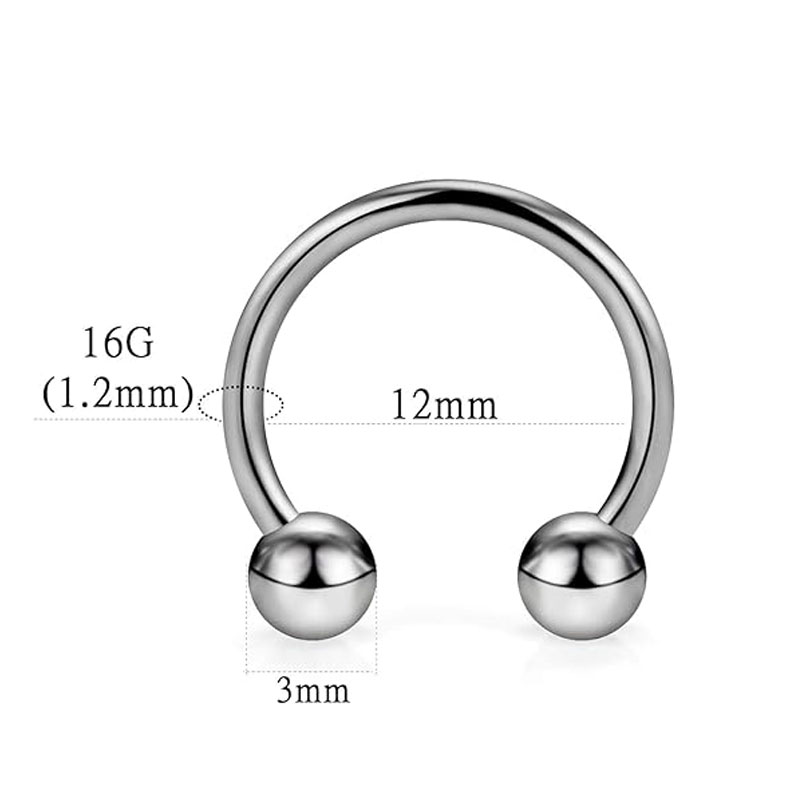 1/5Pcs Titanium Horseshoe Sept – Zoor Body Jewelry recenzja i cena