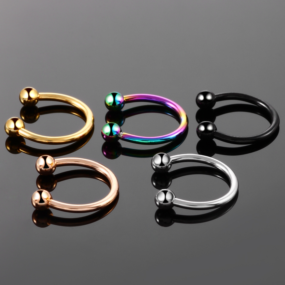 1/5Pcs Titanium Horseshoe Sept – Zoor Body Jewelry recenzja i cena