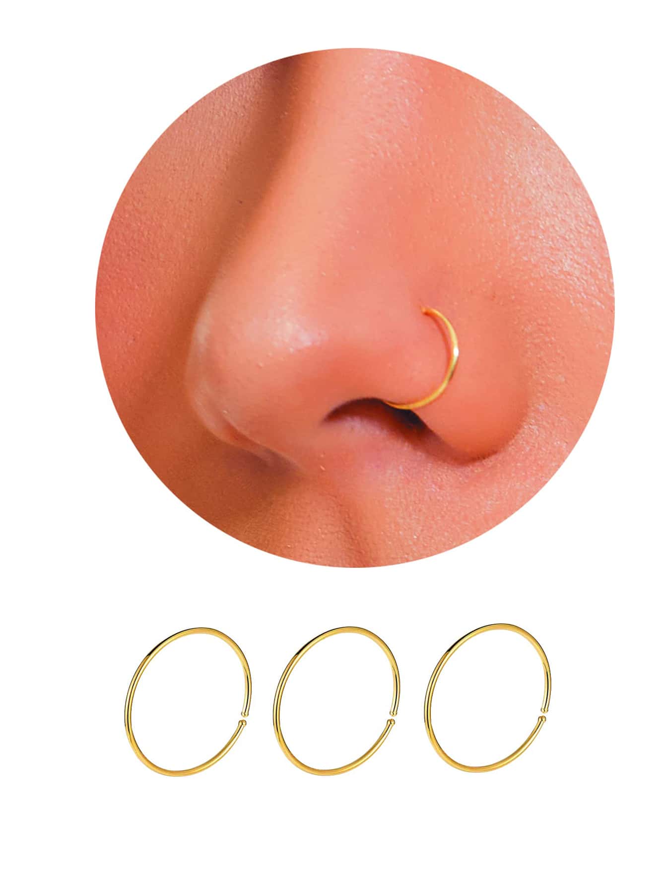 3pcs Gold Tone Stainless Steel – Body Jewelry Septum recenzja i cena