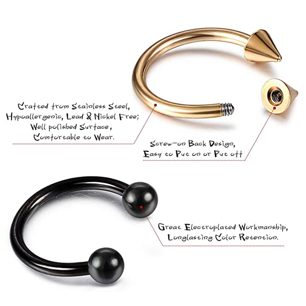 1Pair Steel Circular Barbell H – Zoor Body Jewelry recenzja i cena
