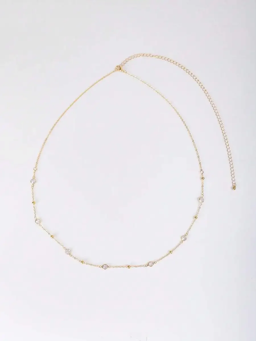 1pc Women's Crystal Chain Wais – Body Jewelry Beach recenzja i cena