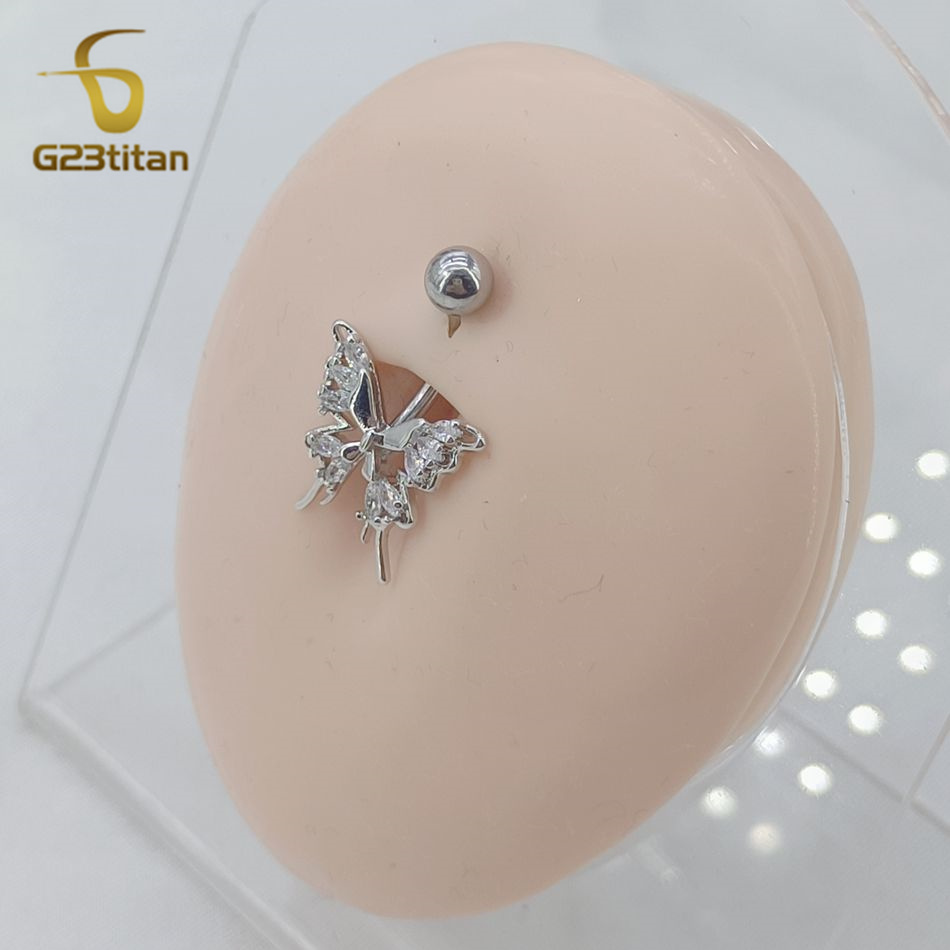 Beautiful Crystal Zircon Butte – Belly Bar Titanium recenzja i cena