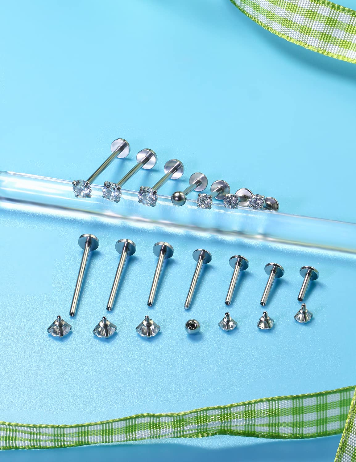 16G Different Sizes Flat Back  – Body Jewelry Flat Back recenzja i cena